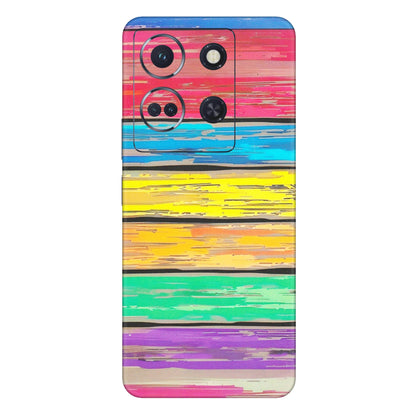 INFINIX Phone Skins (All Models) - Multi Colour Wooden Wall - Matte Finish (M-96) Infinix Note 30 (5G)