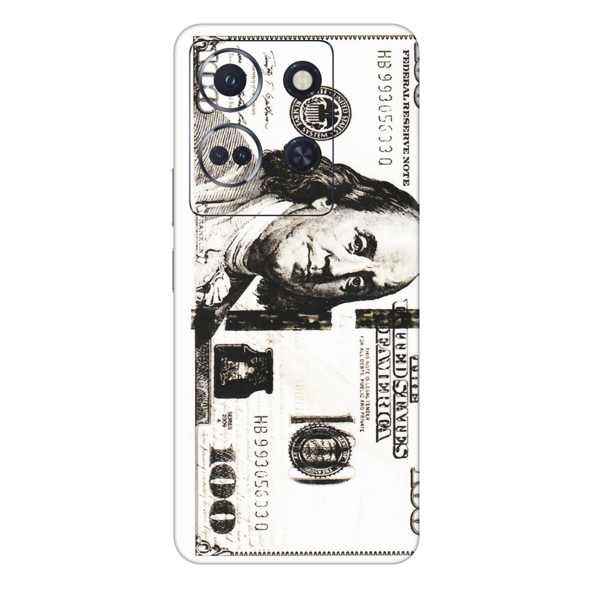 INFINIX Phone Skins (All Models) - 100 Dollar Currency - Transparent Finish (T-01) Infinix Note 30 (5G)