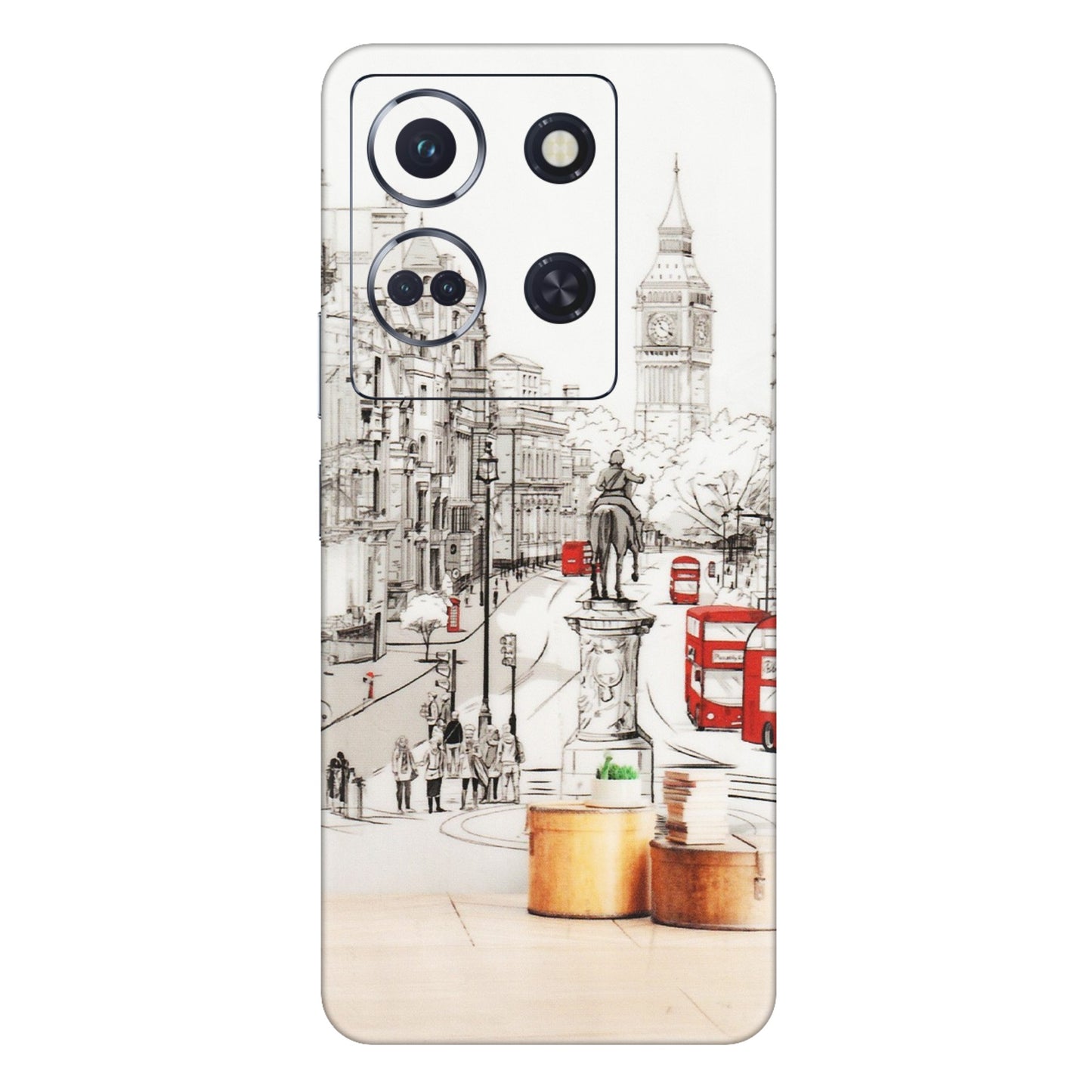 INFINIX Phone Skins (All Models) - London Street - Transparent Finish (T-02) Infinix Note 30 (5G)