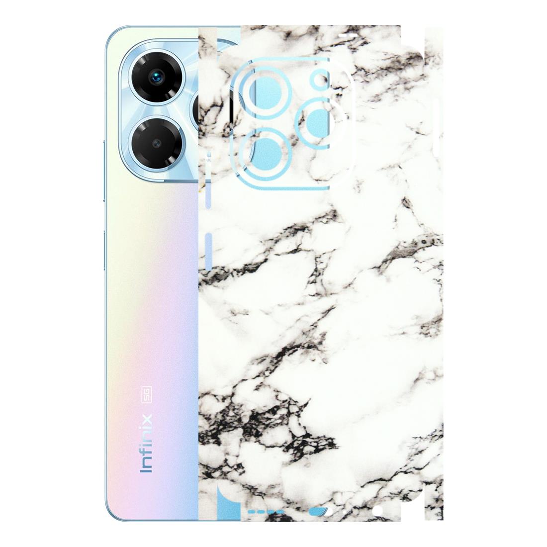 INFINIX Phone Skins (All Models) - Black and White Marble Texture - 3D Embossed Finish (L-124) Infinix Note 40X (5G)