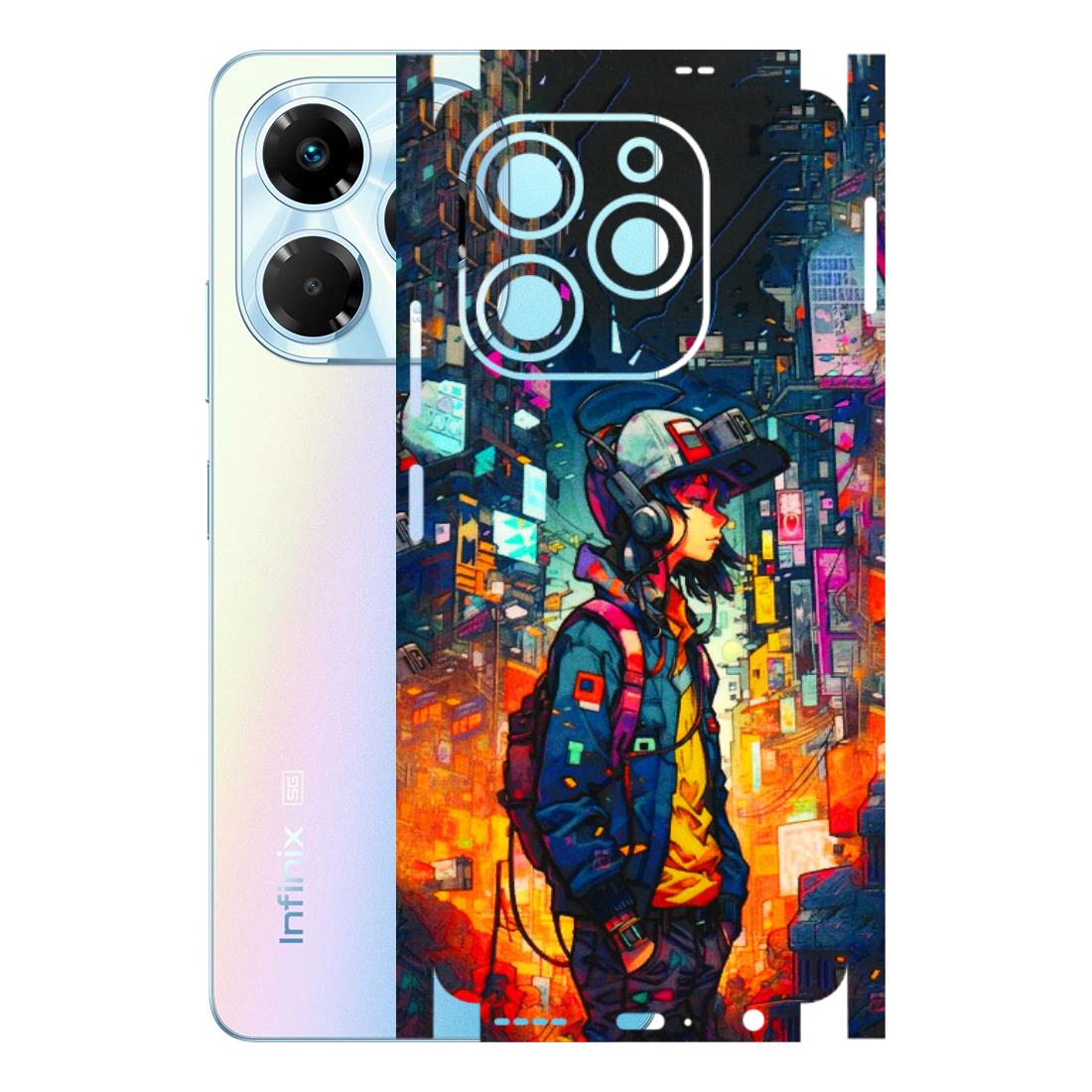 INFINIX Phone Skins (All Models) - Street Anime Guy - 3D Embossed Finish (L-158) Infinix Note 40X (5G)
