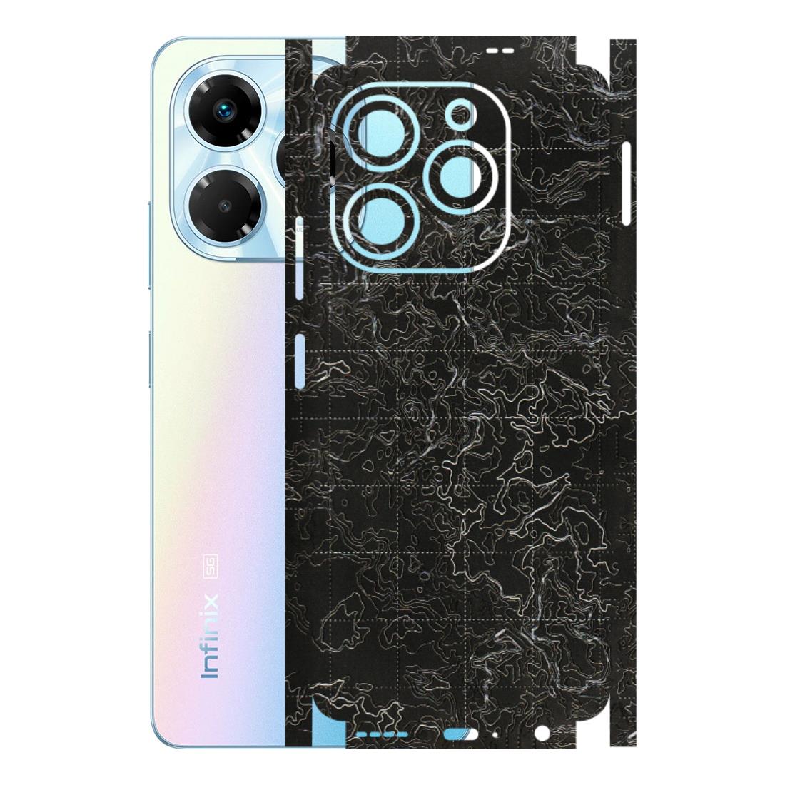INFINIX Phone Skins (All Models) - Black map Texture - 3D Embossed Finish (L-201) Infinix Note 40X (5G)