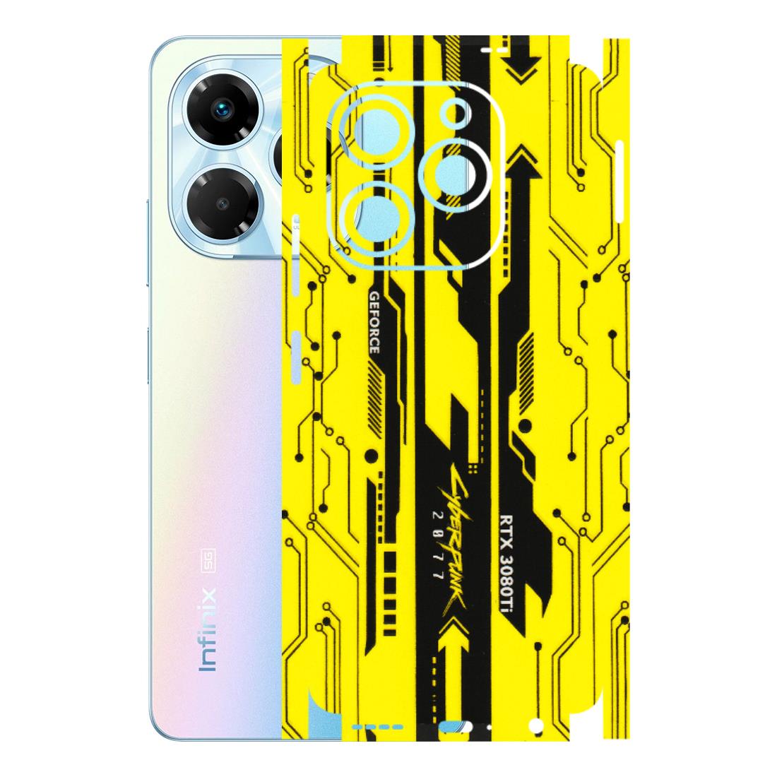 INFINIX Phone Skins (All Models) - Yellow Cyberpunk - 3D Embossed Finish (L-93) Infinix Note 40X (5G)