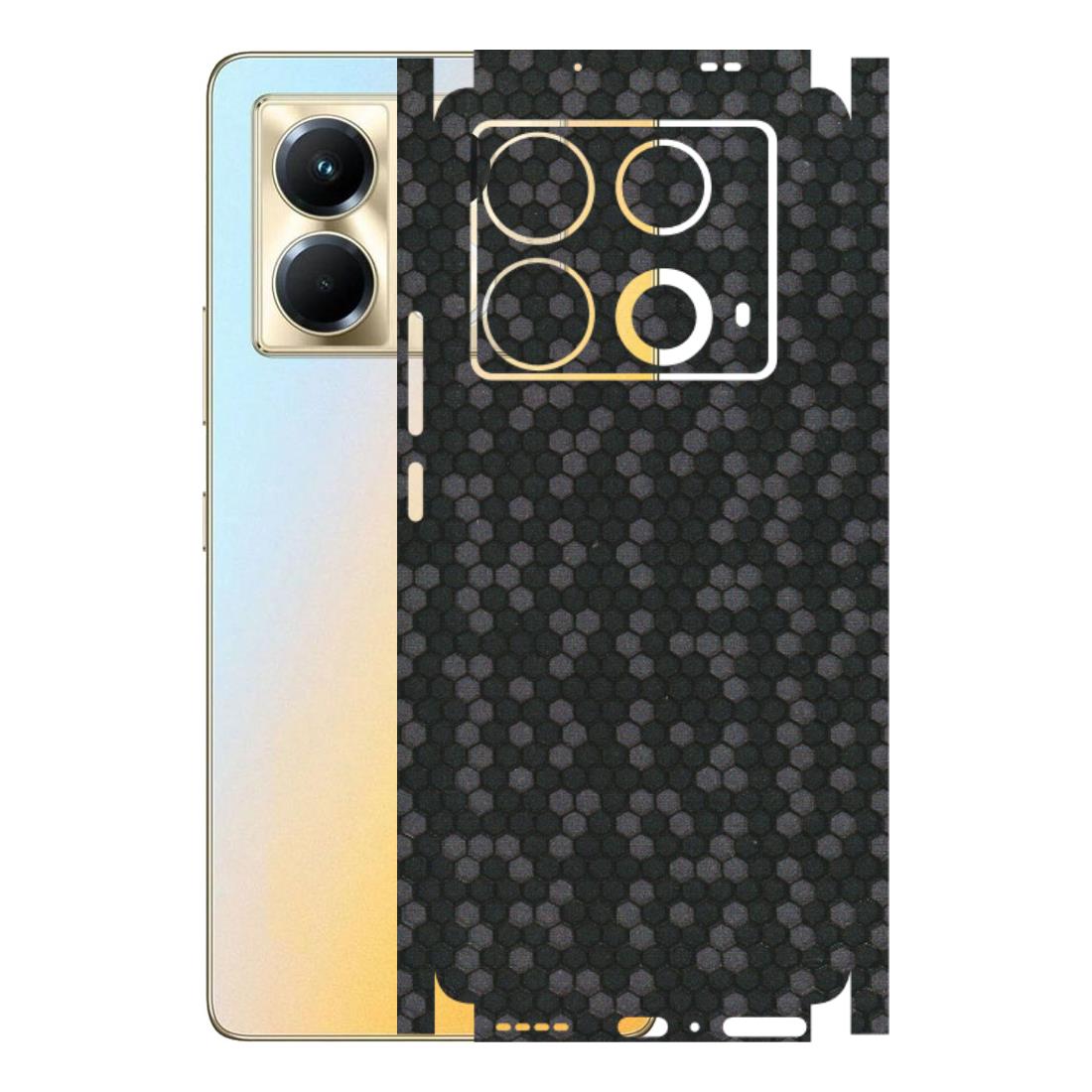 INFINIX Phone Skins (All Models) - Black Grey Honeycomb Sober - 3D Embossed Finish (L-85) Infinix Note 40