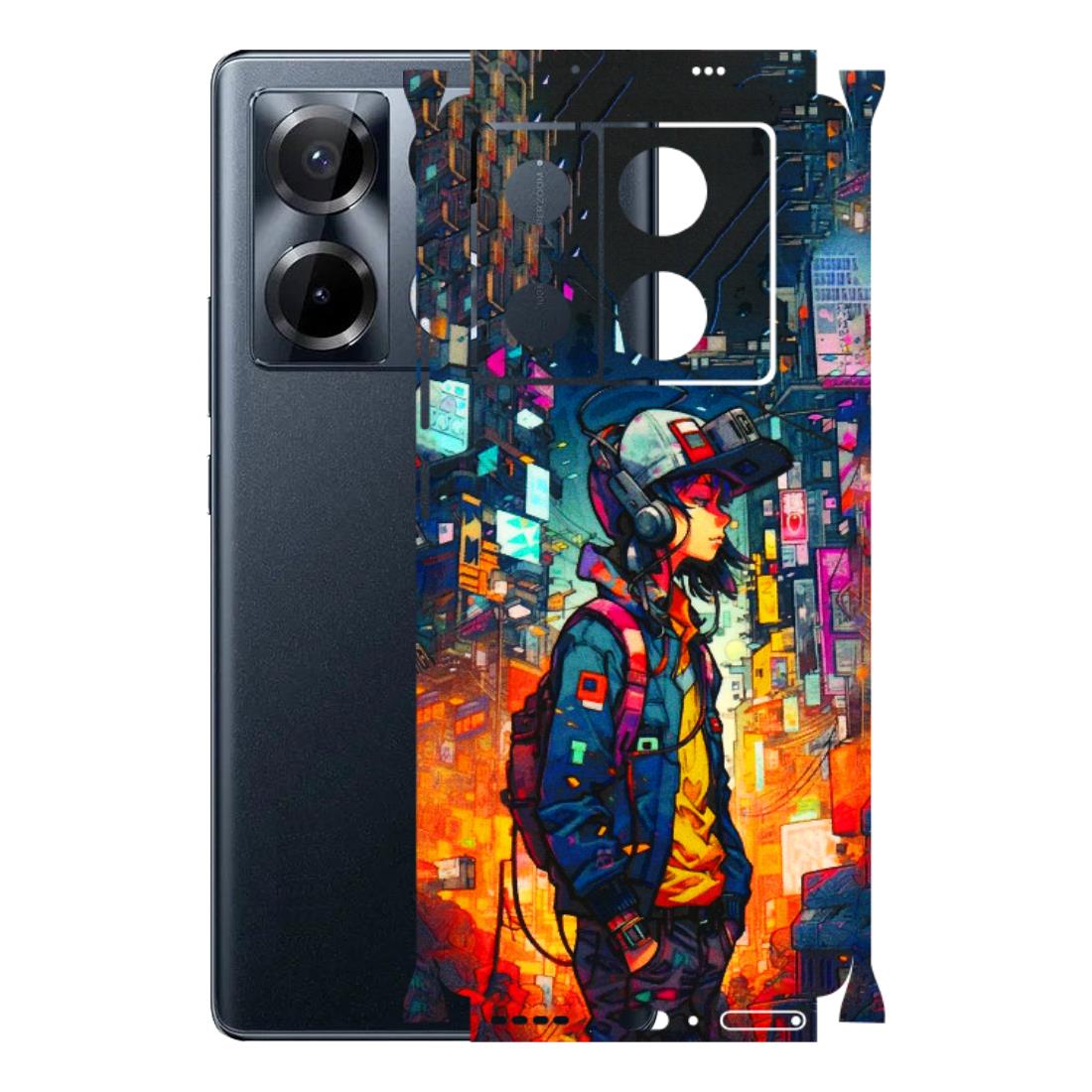 INFINIX Phone Skins (All Models) - Street Anime Guy - 3D Embossed Finish (L-158) Infinix Note 40 PRO 4G