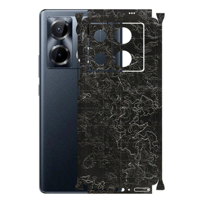 INFINIX Phone Skins (All Models) - Black map Texture - 3D Embossed Finish (L-201) Infinix Note 40 PRO 4G