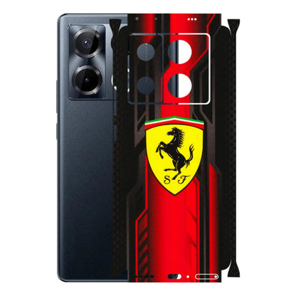 INFINIX Phone Skins (All Models) - Black Ferrari Logo - 3D Embossed Finish (L-253) Infinix Note 40 PRO 4G