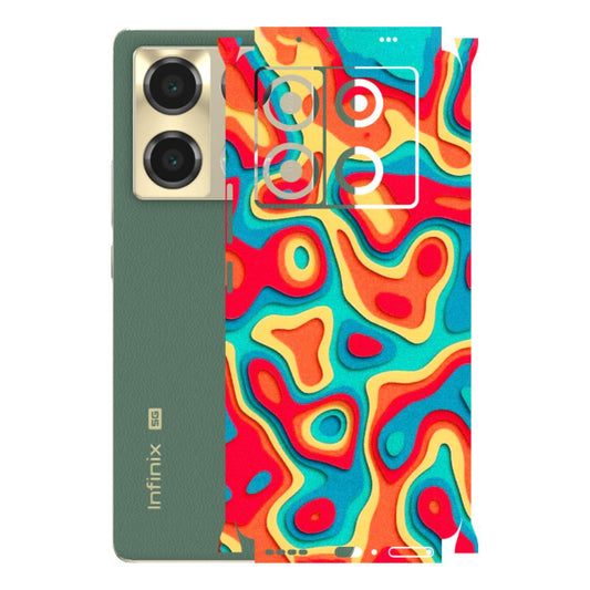 INFINIX Phone Skins (All Models) - Abstract Swirl - 3D Embossed Finish (L-150) Infinix Note 40 PRO (5G)