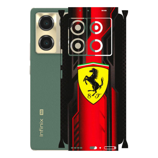 INFINIX Phone Skins (All Models) - Black Ferrari Logo - 3D Embossed Finish (L-253) Infinix Note 40 PRO (5G)
