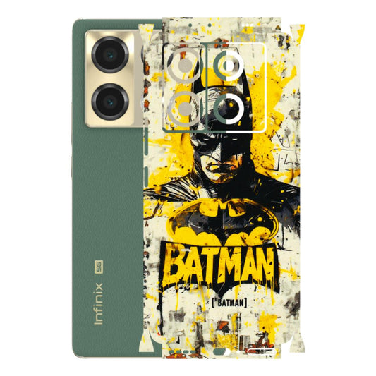 INFINIX Phone Skins (All Models) - Batman Yellow BT - 3D Embossed Finish (L-304) Infinix Note 40 PRO (5G)