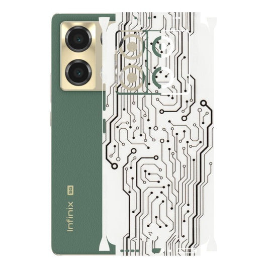 INFINIX Phone Skins (All Models) - Tech Circuits - Transparent Finish (T-03) Infinix Note 40 PRO (5G)