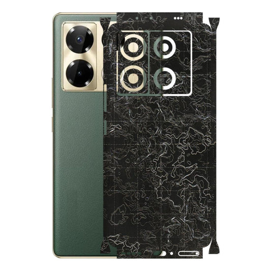 INFINIX Phone Skins (All Models) - Black map Texture - 3D Embossed Finish (L-201) Infinix Note 40 PRO PLUS