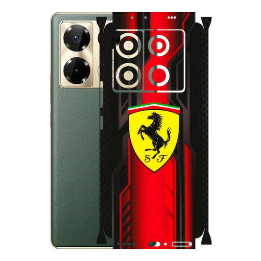 INFINIX Phone Skins (All Models) - Black Ferrari Logo - 3D Embossed Finish (L-253) Infinix Note 40 PRO PLUS