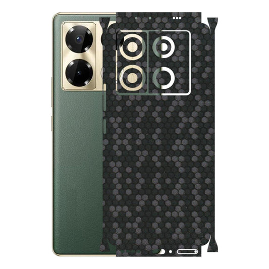 INFINIX Phone Skins (All Models) - Black Grey Honeycomb Sober - 3D Embossed Finish (L-85) Infinix Note 40 PRO PLUS