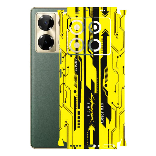 INFINIX Phone Skins (All Models) - Yellow Cyberpunk - 3D Embossed Finish (L-93) Infinix Note 40 PRO PLUS
