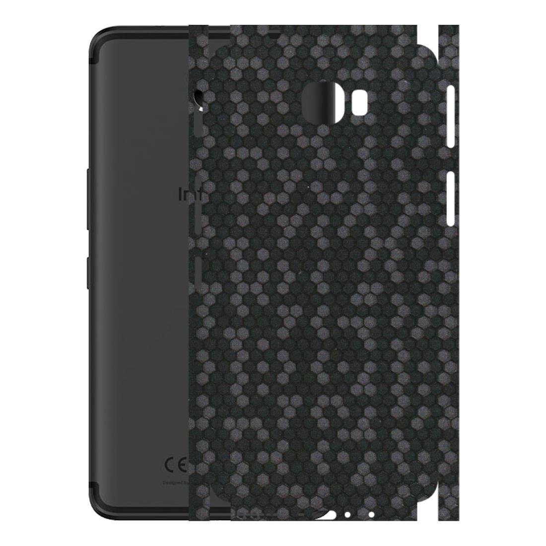 INFINIX Phone Skins (All Models) - Black Grey Honeycomb Sober - 3D Embossed Finish (L-85) Infinix Note 4 Pro