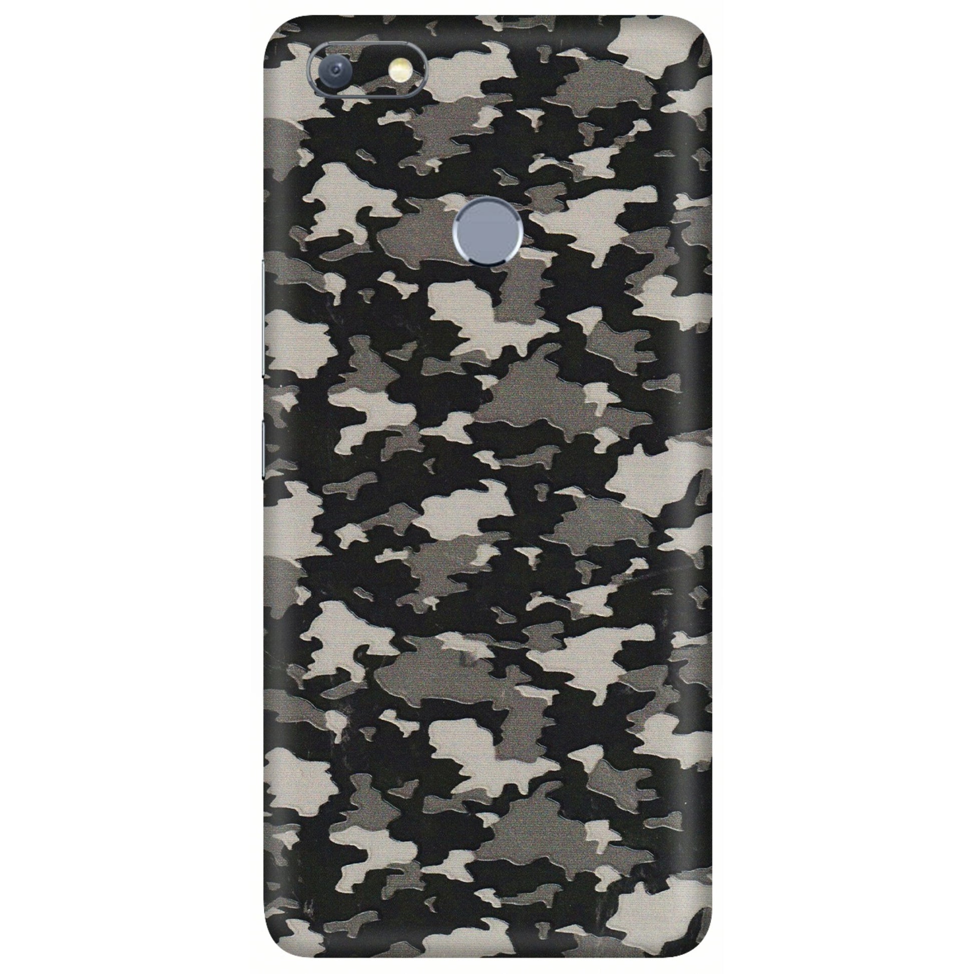 INFINIX Phone Skins (All Models) - Black/Grey Camoflaunge - 3D Embossed Finish (L-142) Infinix Note 5