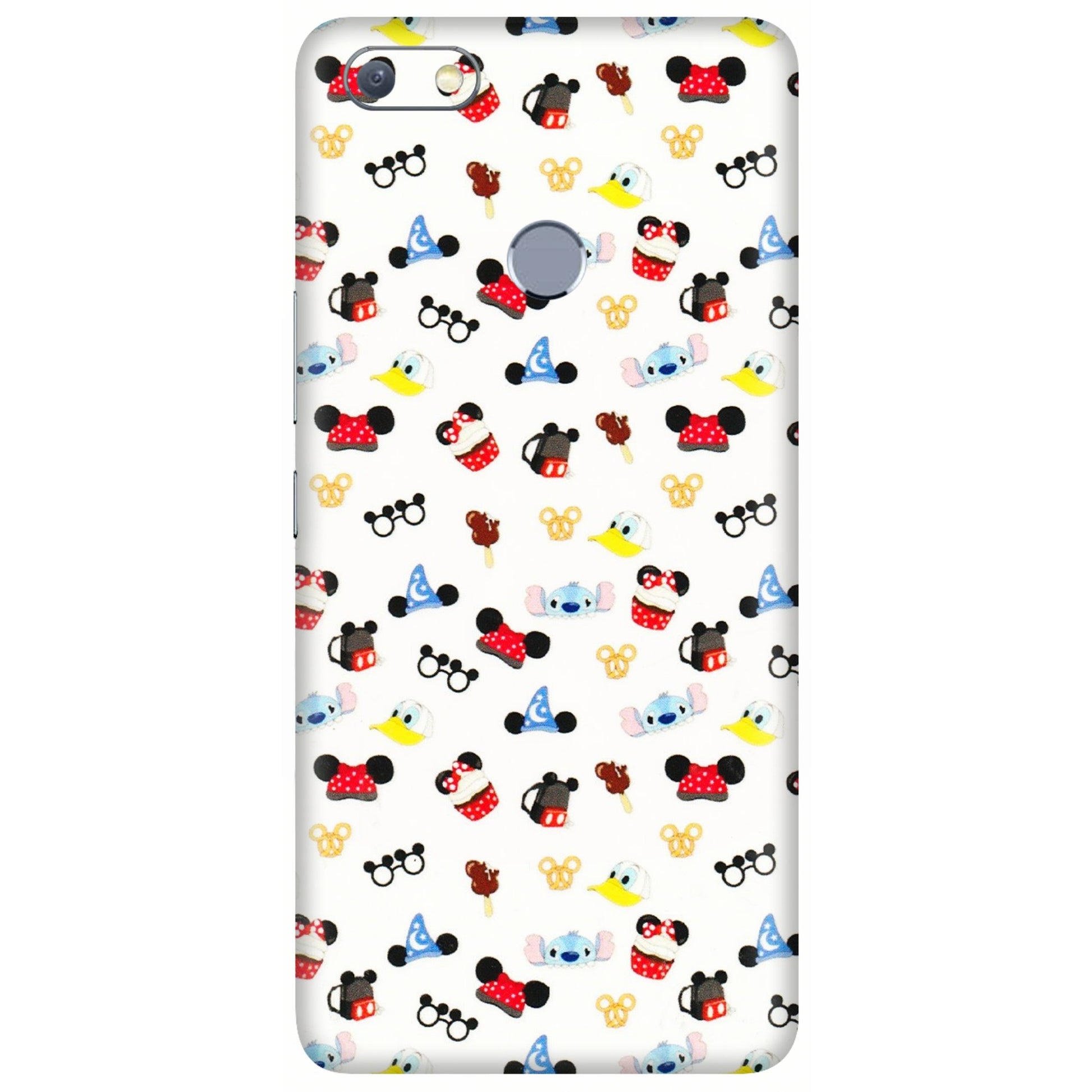 INFINIX Phone Skins (All Models) - Minnie Mouse & Donald Doodles s - 3D Embossed Finish (L-194) Infinix Note 5