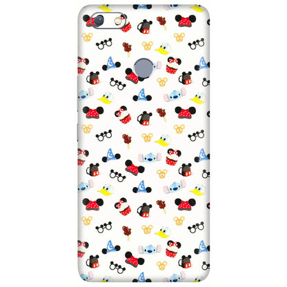 INFINIX Phone Skins (All Models) - Minnie Mouse & Donald Doodles s - 3D Embossed Finish (L-194) Infinix Note 5