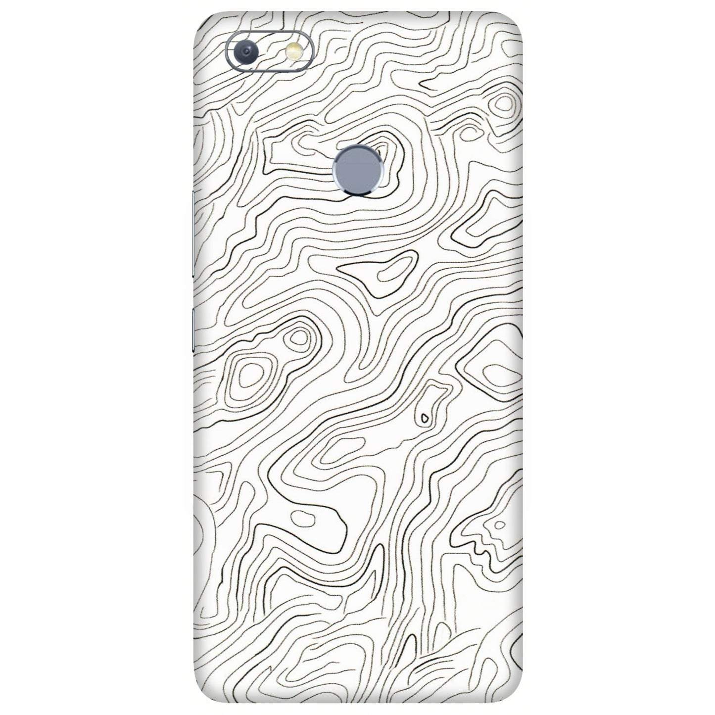 INFINIX Phone Skins (All Models) - White Black Swirls - 3D Embossed Finish (L-219) Infinix Note 5