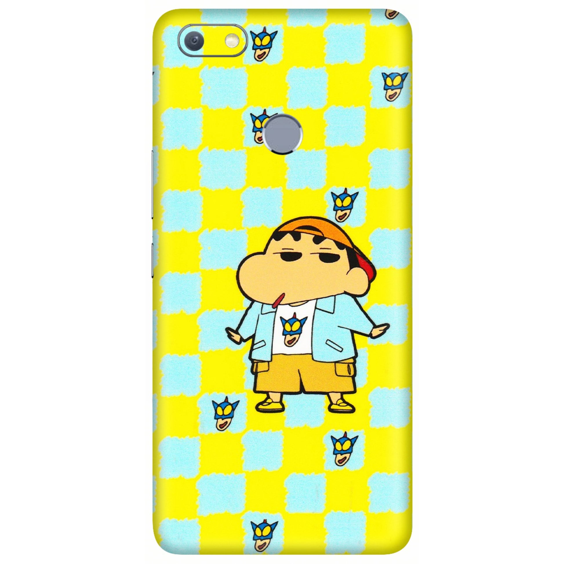 INFINIX Phone Skins (All Models) - Yellow Blue Shinchan Cute - 3D Embossed Finish (L-221) Infinix Note 5