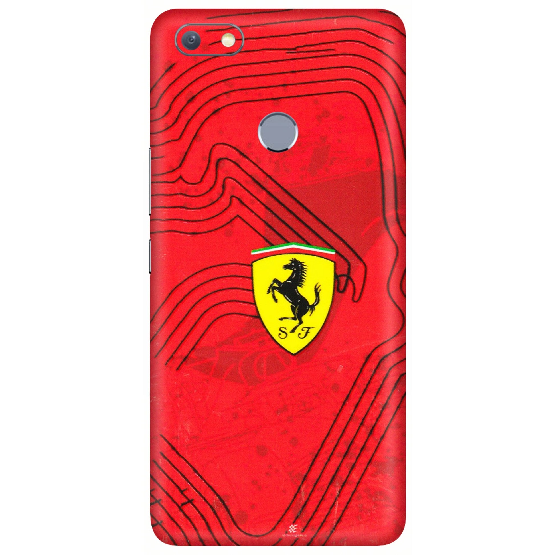 INFINIX Phone Skins (All Models) - Red Ferrari Logo Stylish - 3D Embossed Finish (L-238) Infinix Note 5