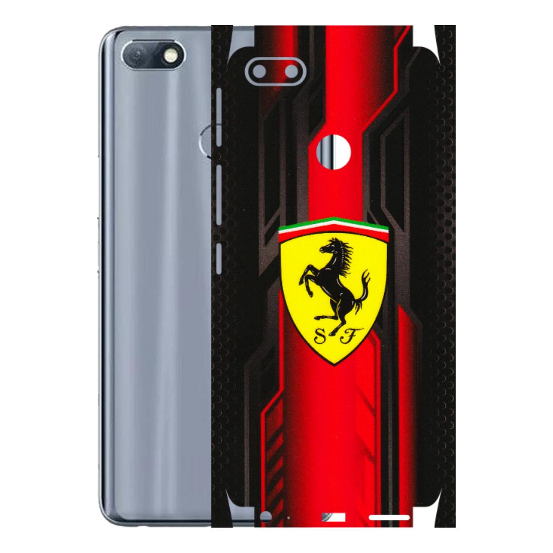 INFINIX Phone Skins (All Models) - Black Ferrari Logo - 3D Embossed Finish (L-253) Infinix Note 5