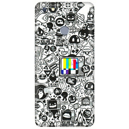 INFINIX Phone Skins (All Models) - Doodles Positive Art - 3D Embossed Finish (L-263) Infinix Note 5