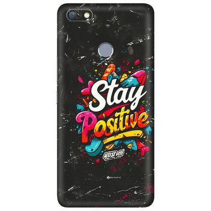 INFINIX Phone Skins (All Models) - Stay Positive Black - 3D Embossed Finish (L-31) Infinix Note 5