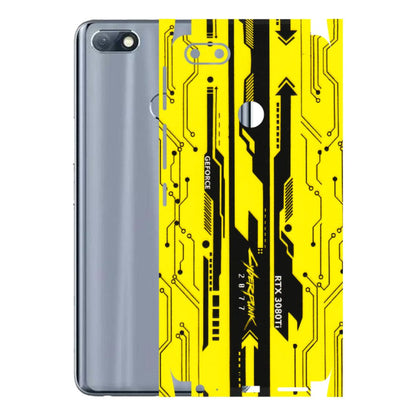 INFINIX Phone Skins (All Models) - Yellow Cyberpunk - 3D Embossed Finish (L-93) Infinix Note 5