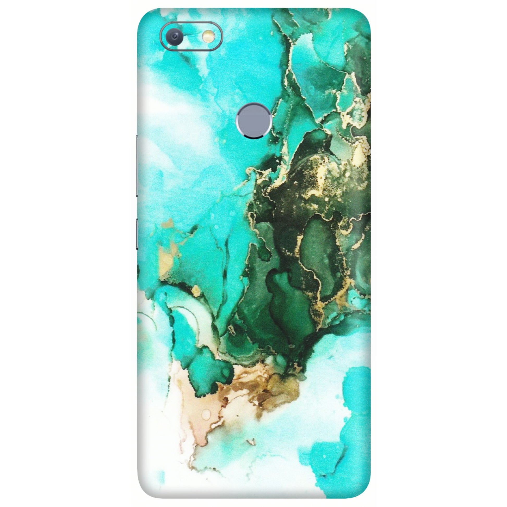 INFINIX Phone Skins (All Models) - The Blue Gold Marble - Matte Finish (M-124) Infinix Note 5