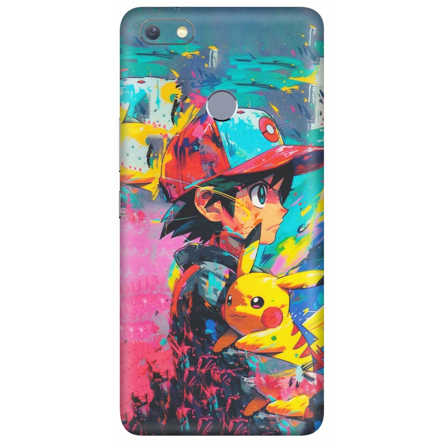 INFINIX Phone Skins (All Models) - Ash & Pikachu - Matte Finish (M-26) Infinix Note 5