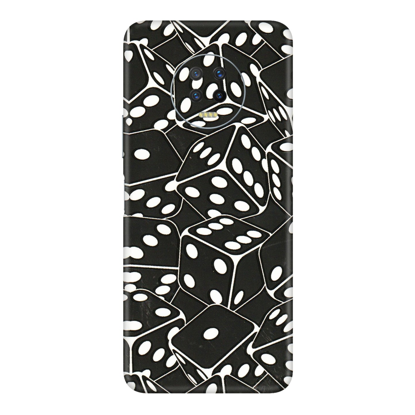 INFINIX Phone Skins (All Models) - Big Black Dices - 3D Embossed Finish (L-106) Infinix Note 7