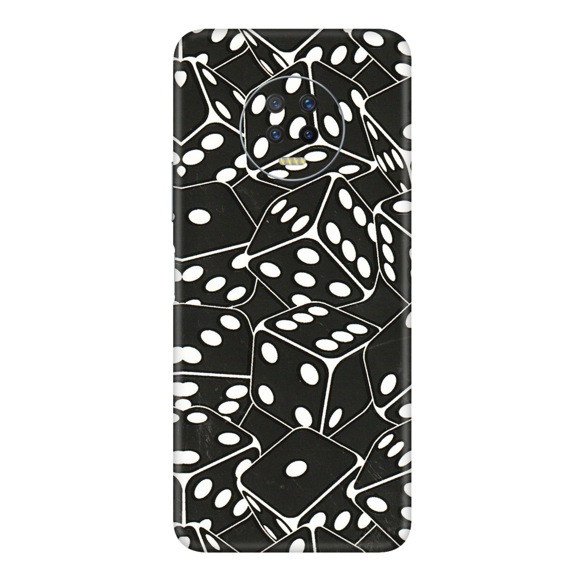INFINIX Phone Skins (All Models) - Big Black Dices - 3D Embossed Finish (L-106) Infinix Note 7