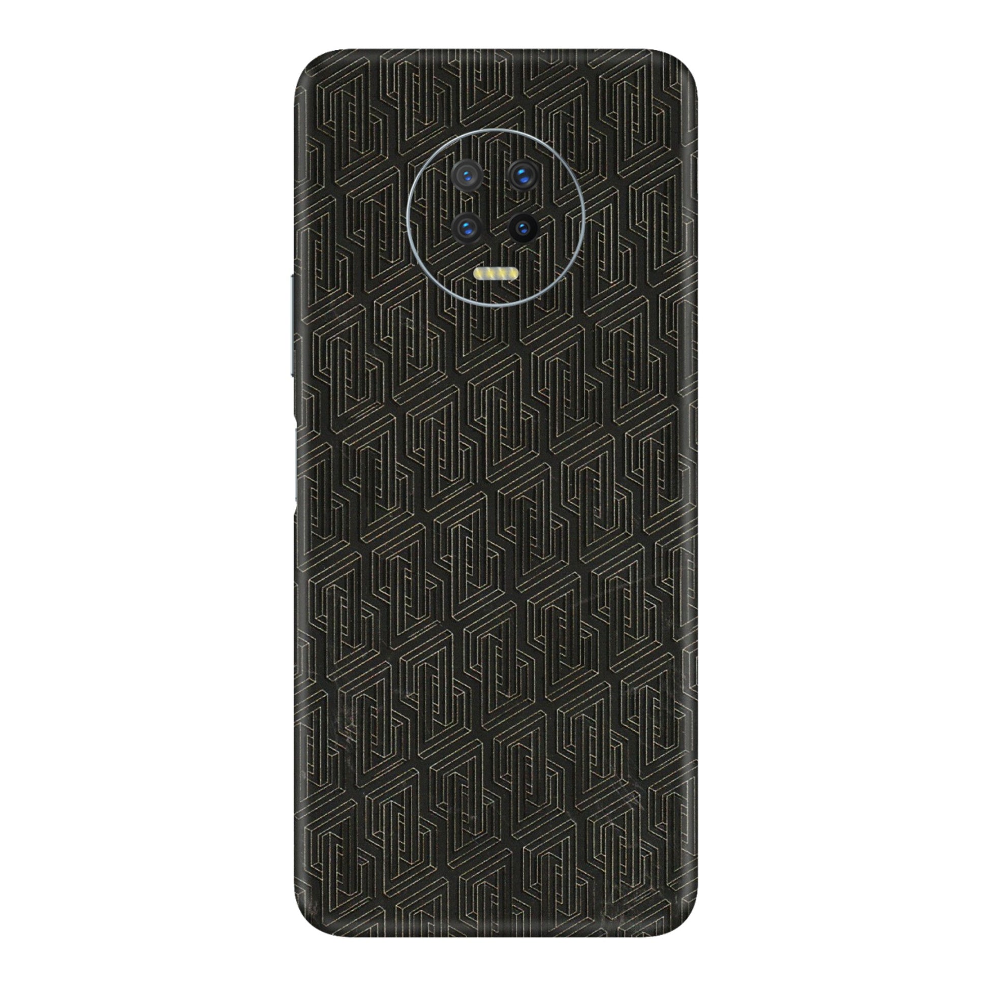 INFINIX Phone Skins (All Models) - Black Abstract Pattern - 3D Embossed Finish (L-117) Infinix Note 7