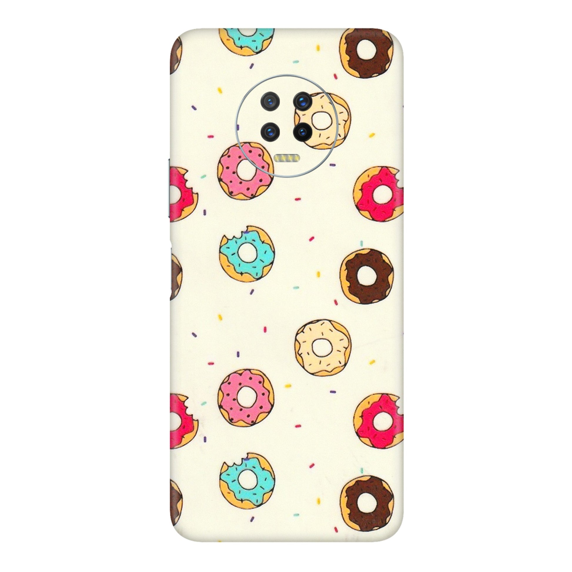 INFINIX Phone Skins (All Models) - Mini Donuts Doodle Art - 3D Embossed Finish (L-122) Infinix Note 7