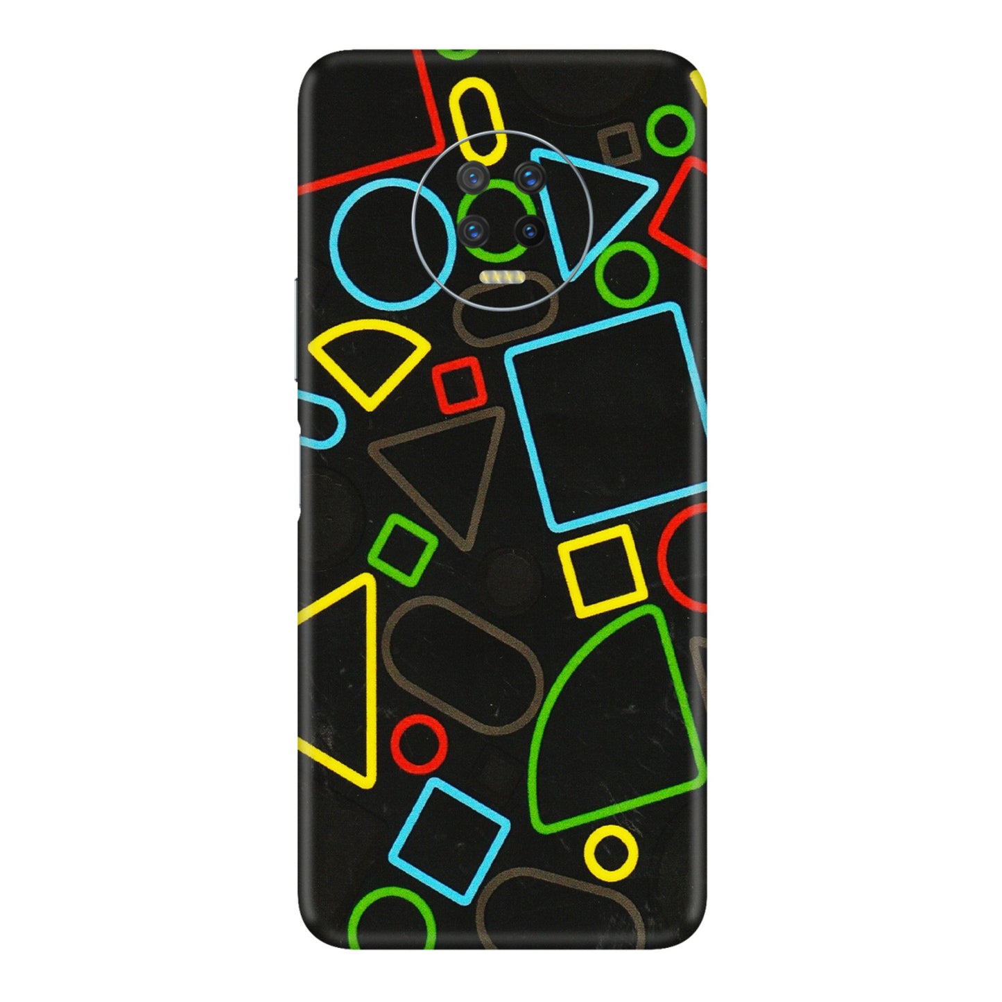 INFINIX Phone Skins (All Models) - Black Shapes - 3D Embossed Finish (L-131) Infinix Note 7