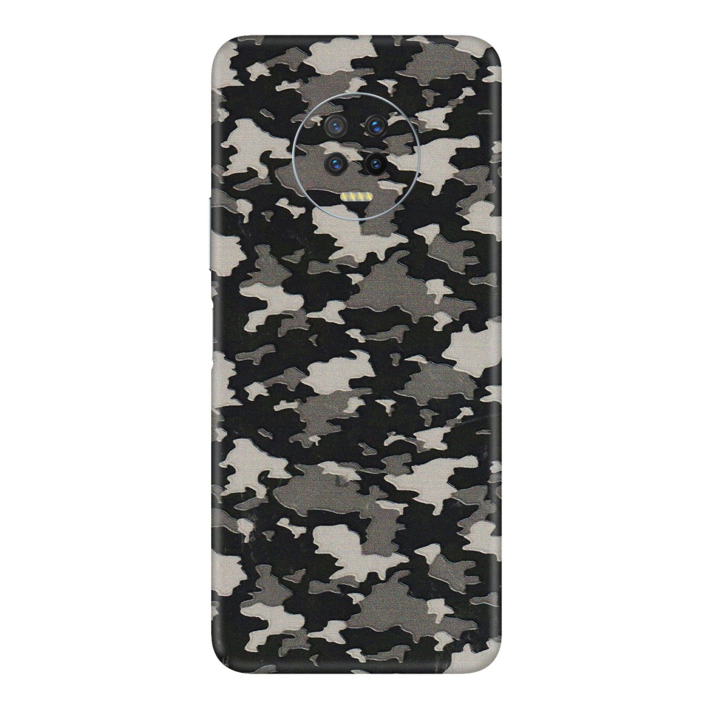 INFINIX Phone Skins (All Models) - Black/Grey Camoflaunge - 3D Embossed Finish (L-142) Infinix Note 7