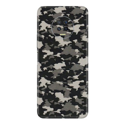 INFINIX Phone Skins (All Models) - Black/Grey Camoflaunge - 3D Embossed Finish (L-142) Infinix Note 7