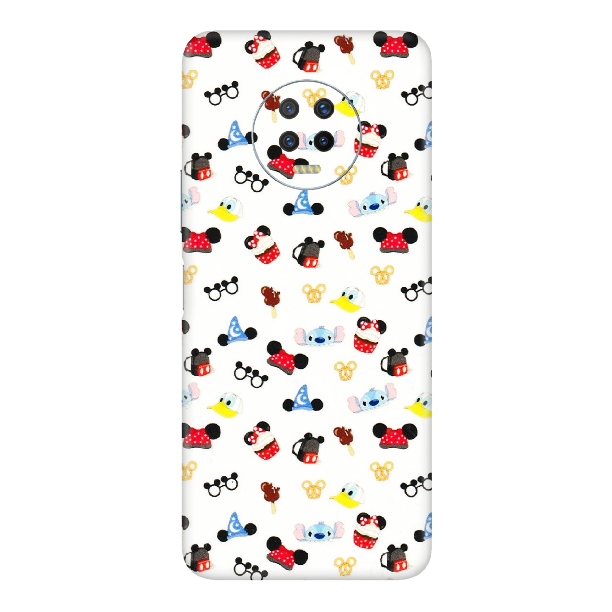 INFINIX Phone Skins (All Models) - Minnie Mouse & Donald Doodles s - 3D Embossed Finish (L-194) Infinix Note 7