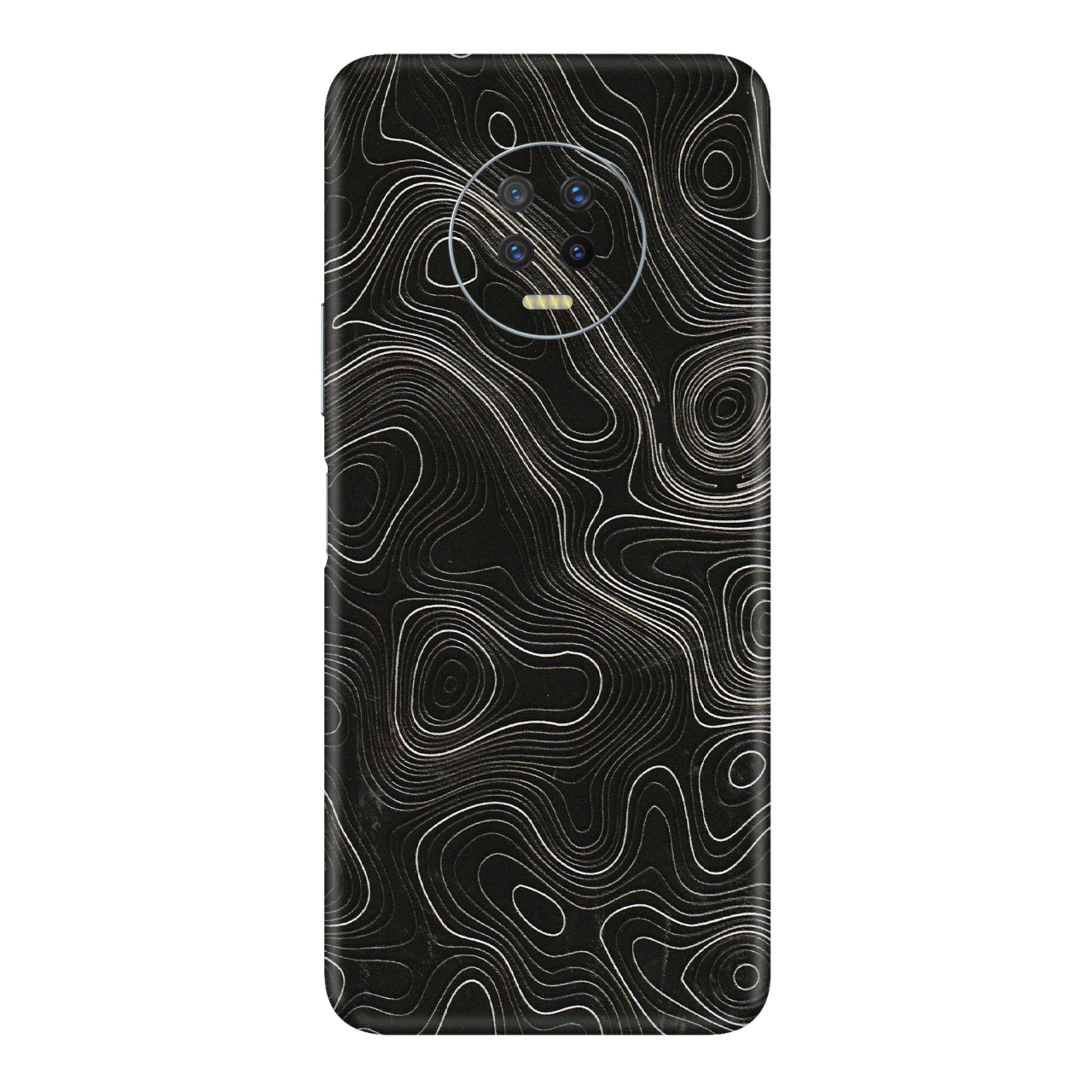 INFINIX Phone Skins (All Models) - Black Swirl - 3D Embossed Finish (L-196) Infinix Note 7