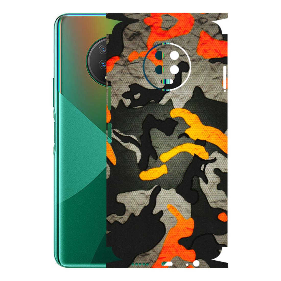 INFINIX Phone Skins (All Models) - Orange Camouflage - 3D Embossed Finish (L-204) Infinix Note 7