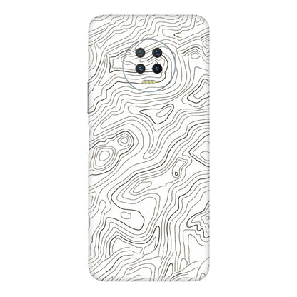 INFINIX Phone Skins (All Models) - White Black Swirls - 3D Embossed Finish (L-219) Infinix Note 7