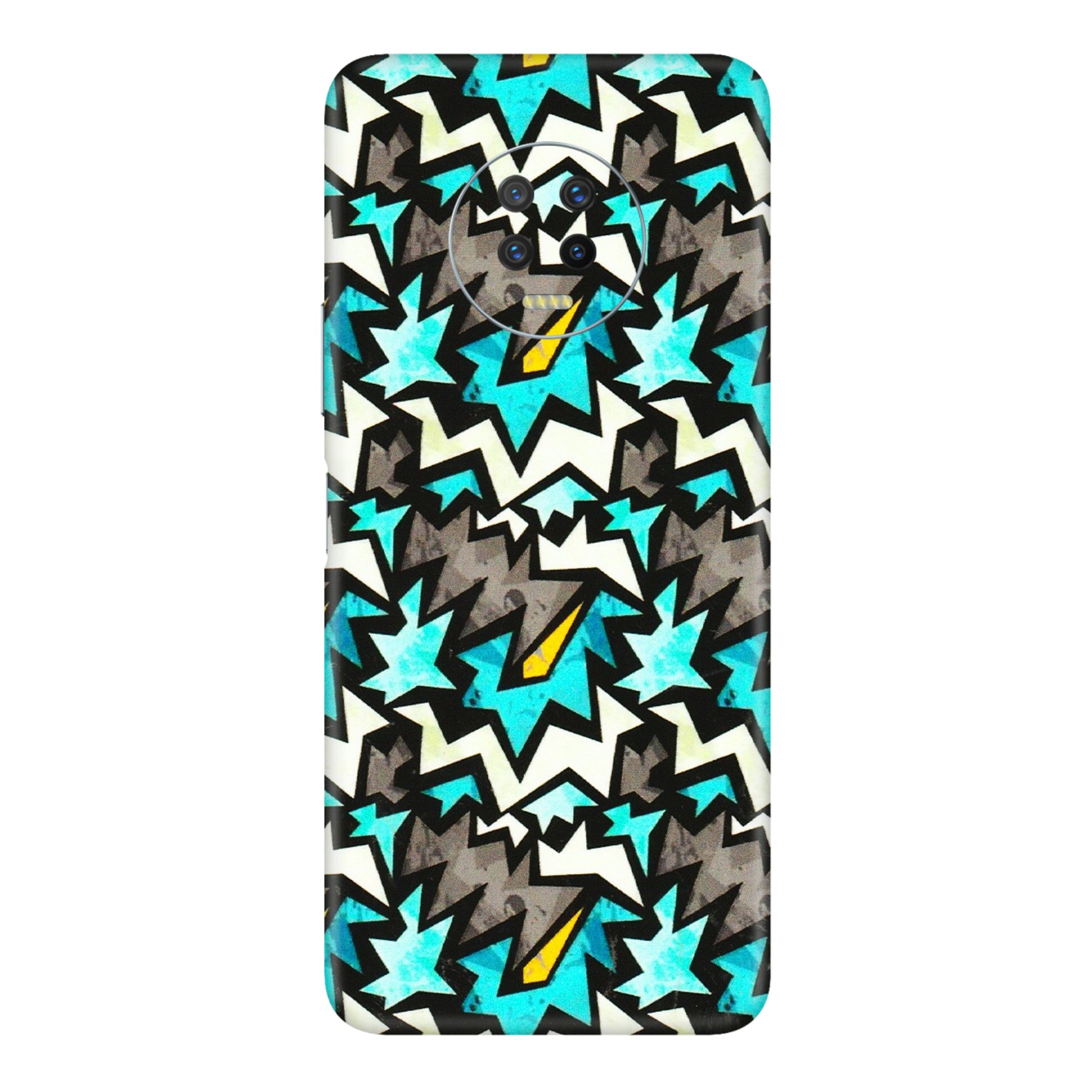 INFINIX Phone Skins (All Models) - Funky Zig Zag - 3D Embossed Finish (L-223) Infinix Note 7