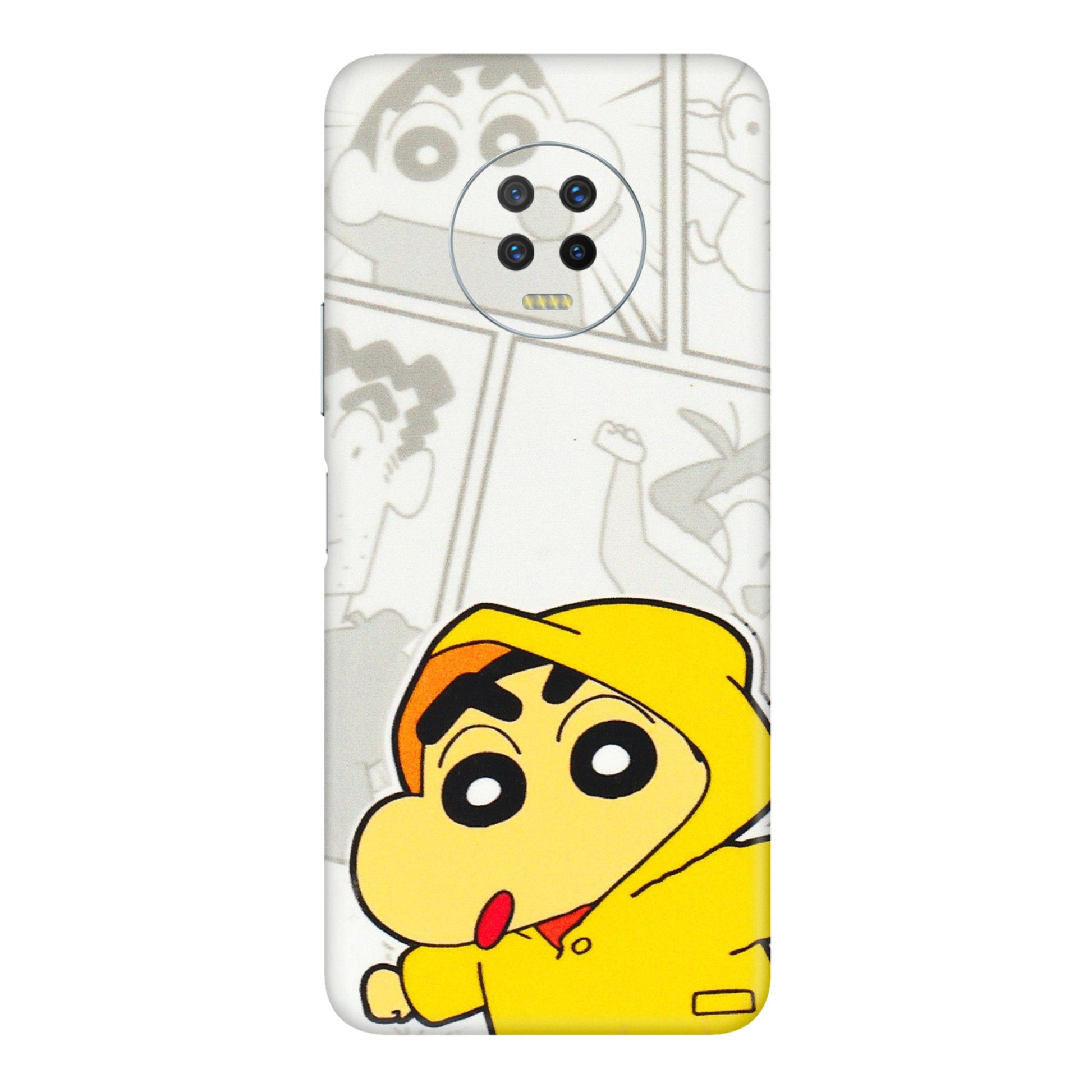 INFINIX Phone Skins (All Models) - Yellow Shinchan Comic - 3D Embossed Finish (L-246) Infinix Note 7