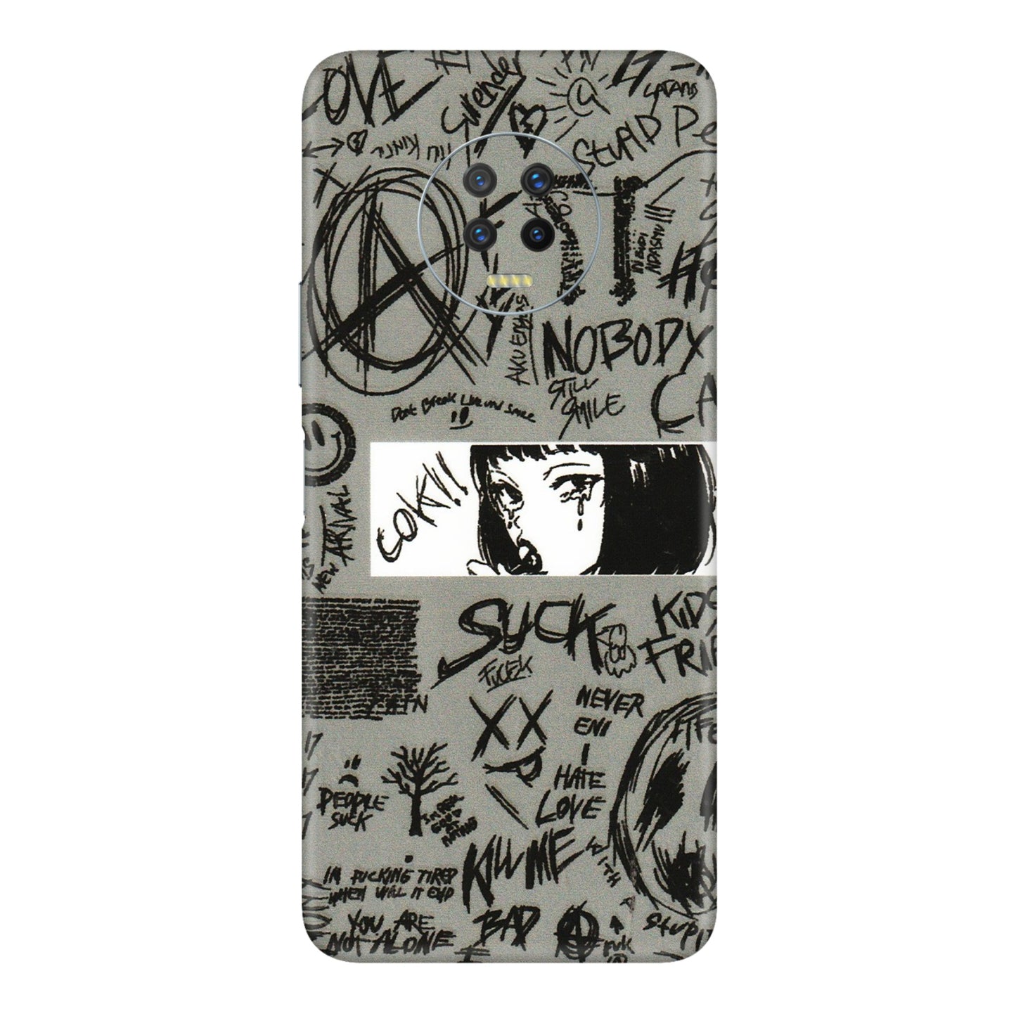 INFINIX Phone Skins (All Models) - Never Have Love Anime - 3D Embossed Finish (L-260) Infinix Note 7