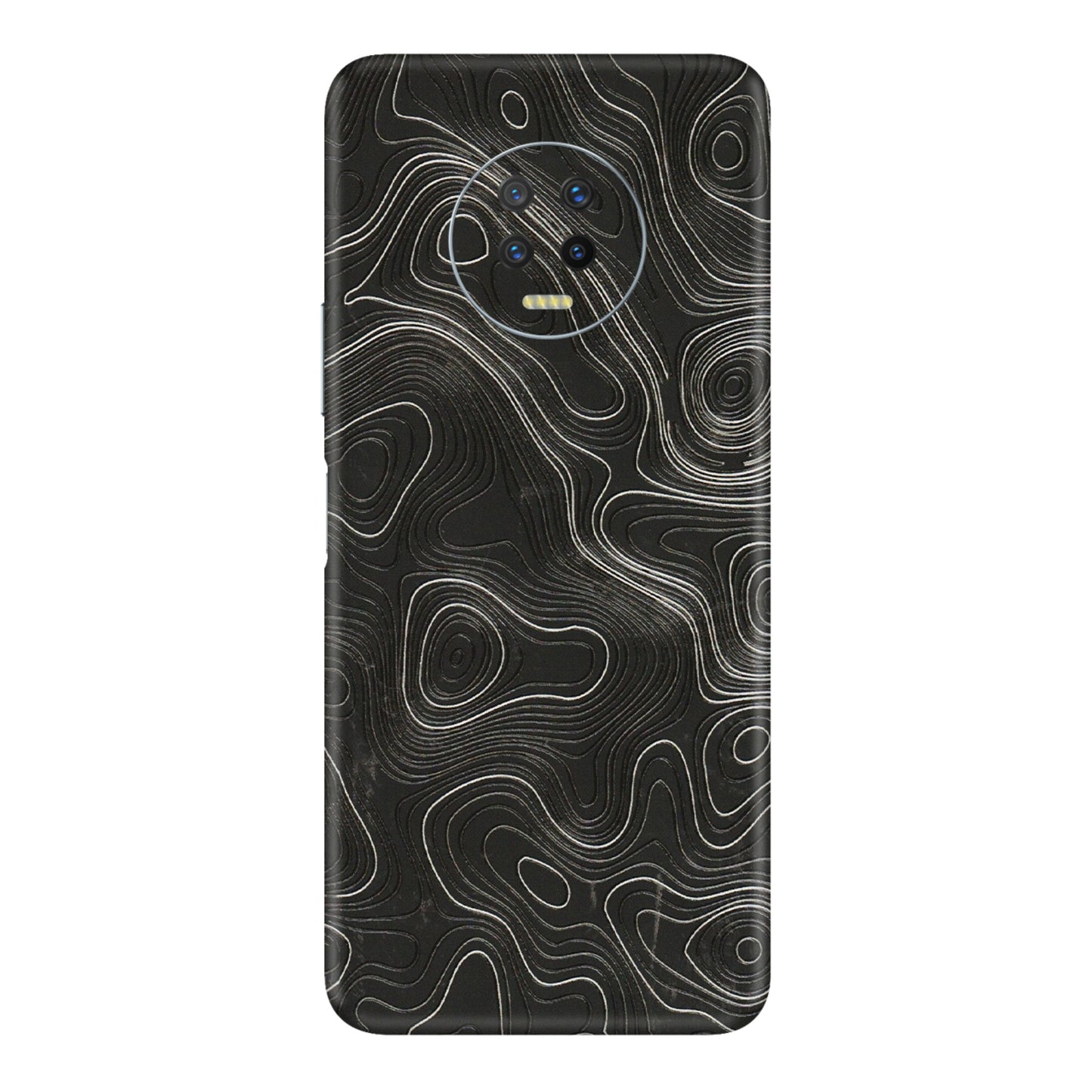 INFINIX Phone Skins (All Models) - Abstract White Line Map - 3D Embossed Finish (L-269) Infinix Note 7