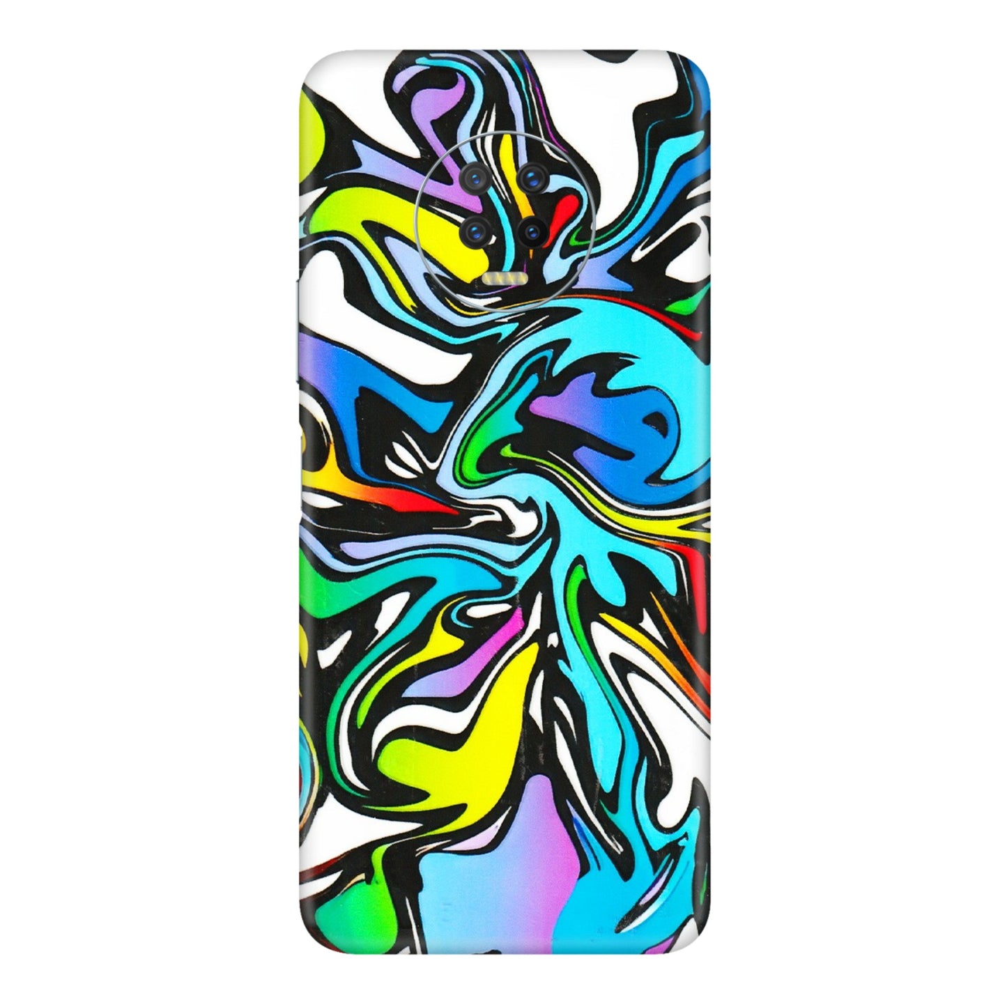 INFINIX Phone Skins (All Models) - Abstract Colour Paints - 3D Embossed Finish (L-271) Infinix Note 7