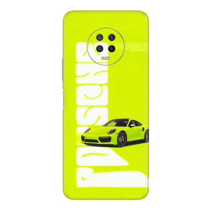 INFINIX Phone Skins (All Models) - Lime Green Porche - 3D Embossed Finish (L-30) Infinix Note 7
