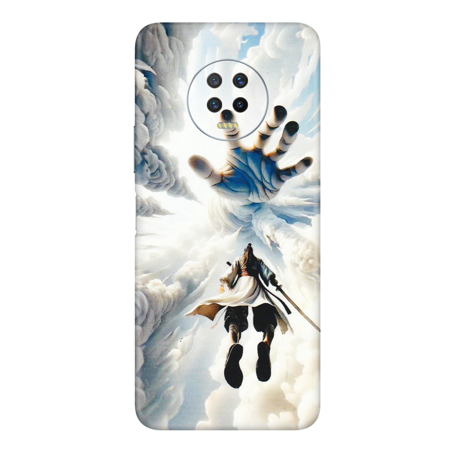 INFINIX Phone Skins (All Models) - Big Hand With Monkey King - 3D Embossed Finish (L-323) Infinix Note 7